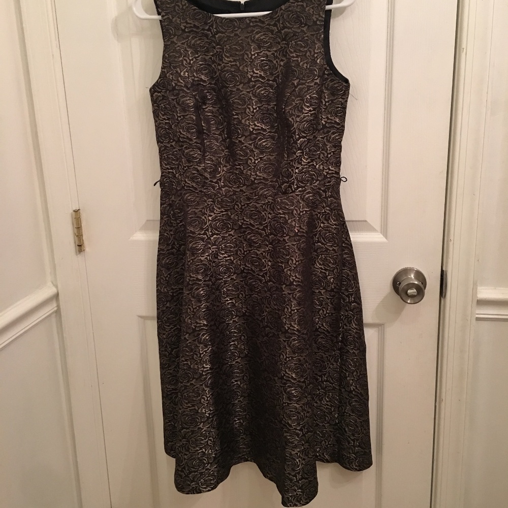 Black Label Evan Picone Metallic Sleeveless Dress